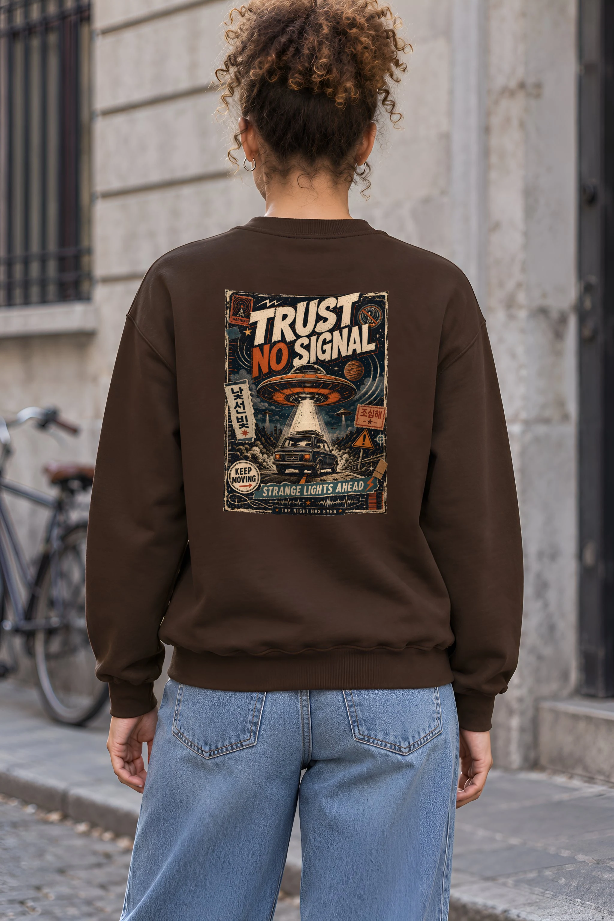 "Strange Lights Ahead" Unisex Crewneck Sweatshirt