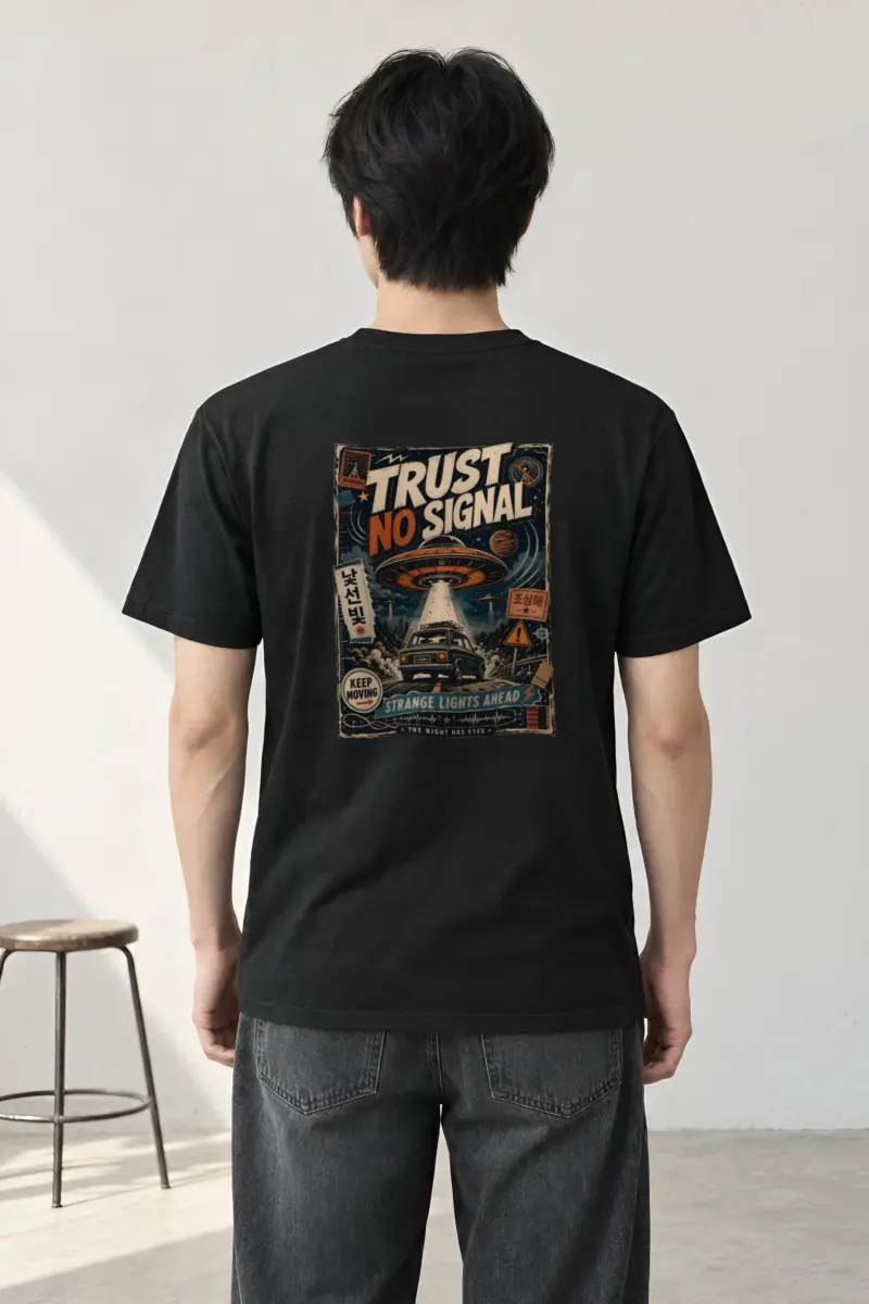 "Strange Lights Ahead" Heavyweight Unisex Crewneck T-shirt