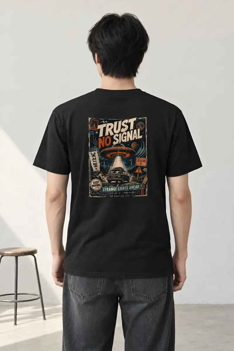 "Strange Lights Ahead" Heavyweight Unisex Crewneck T-shirt