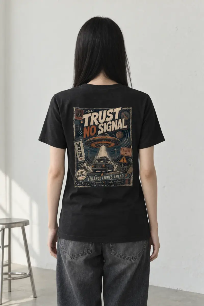 "Strange Lights Ahead" Heavyweight Unisex Crewneck T-shirt