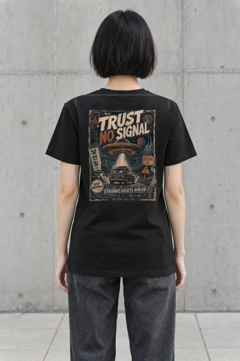 "Strange Lights Ahead" Heavyweight Unisex Crewneck T-shirt