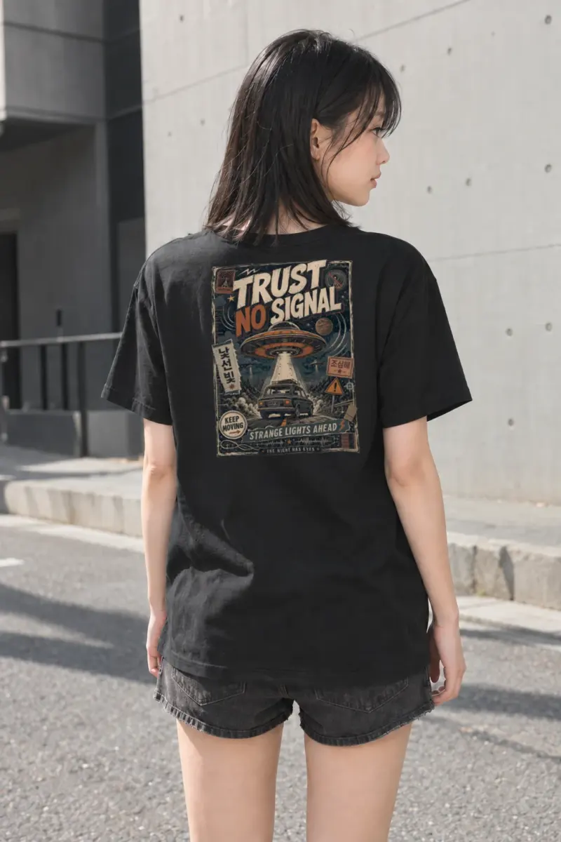 "Strange Lights Ahead" Heavyweight Unisex Crewneck T-shirt | Gildan 5000