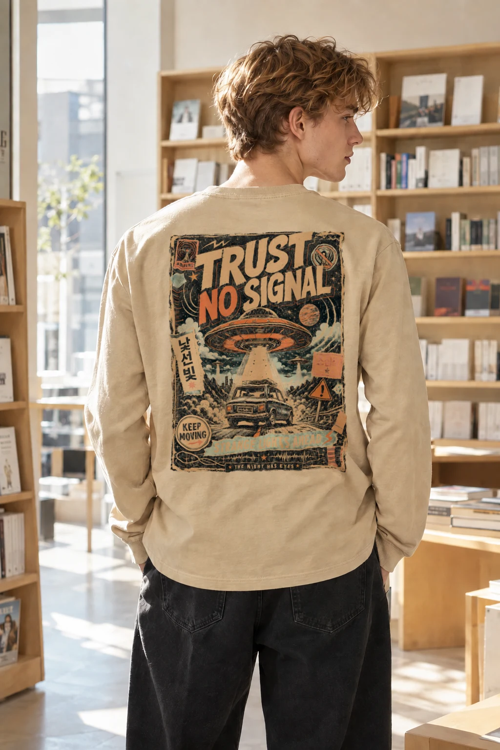 "Strange Lights Ahead" Unisex Longsleeve T-shirt | Gildan 2400