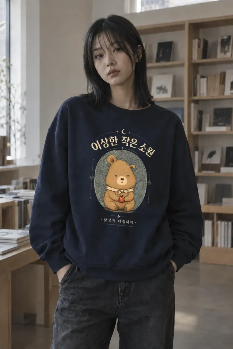 “Strange Little Wish” Unisex Sponge Fleece Crewneck Sweatshirt | Bella + Canvas 3901