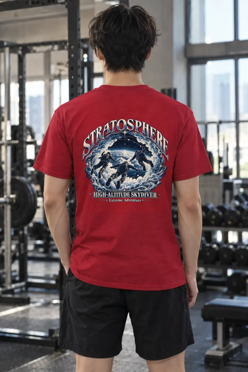 "Stratosphere Skydiver" Heavyweight Unisex Crewneck T-shirt