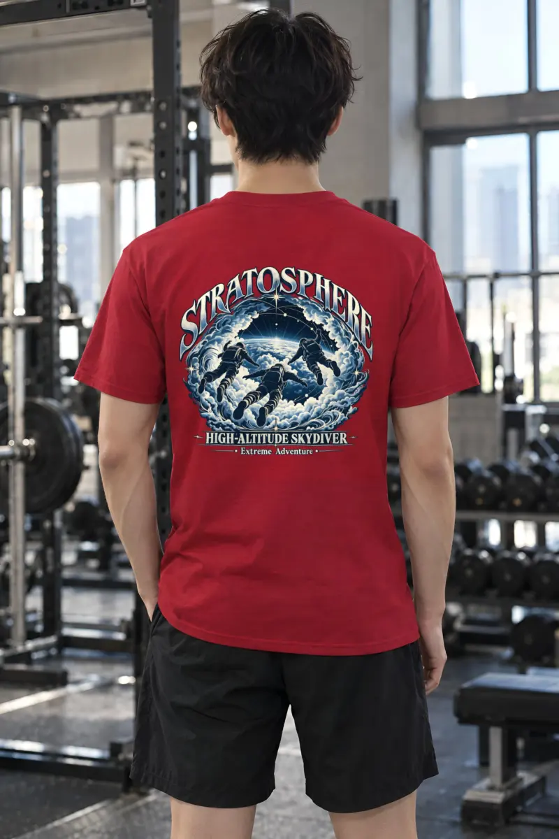 "Stratosphere Skydiver" Heavyweight Unisex Crewneck T-shirt
