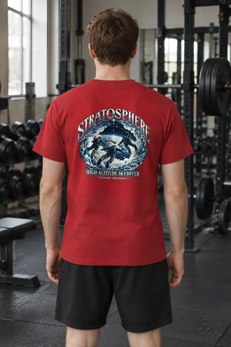 "Stratosphere Skydiver" Heavyweight Unisex Crewneck T-shirt