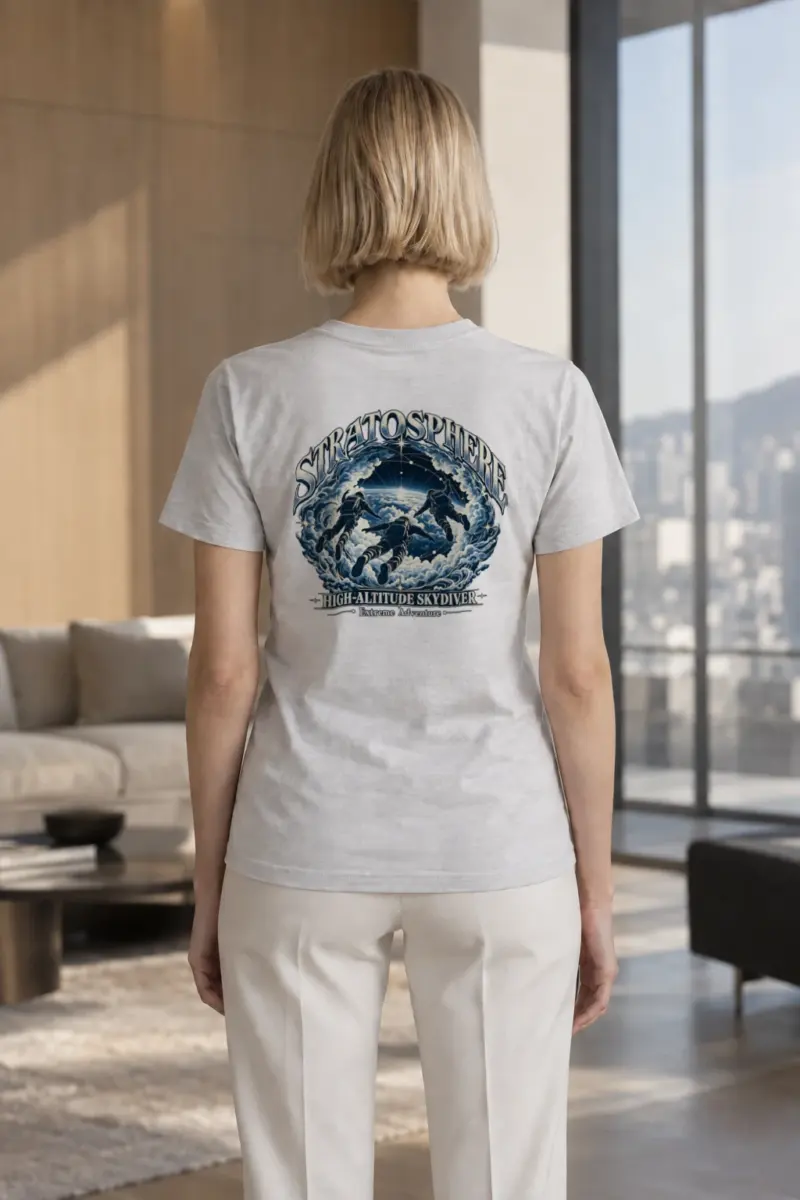 "Stratosphere Skydiver" Heavyweight Unisex Crewneck T-shirt | Gildan 5000