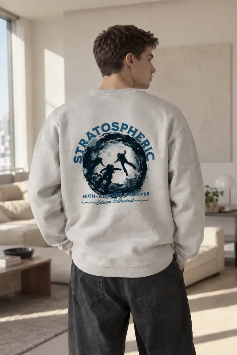 "Stratospheric Skydiver" Heavy Blend Unisex Crewneck Sweatshirt | Gildan 18000