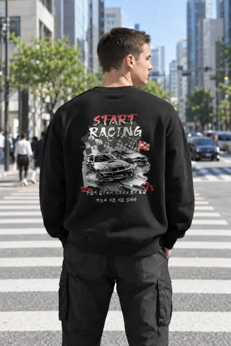 “Street Drift” Heavy Blend Unisex Crewneck Sweatshirt | Gildan 18000