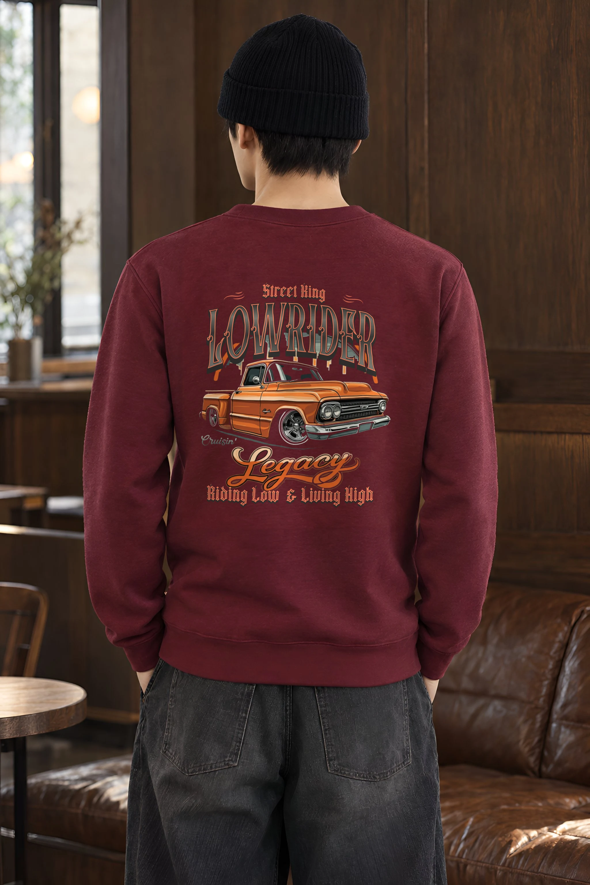 "Street King Lowrider" Heavy Blend Unisex Crewneck Sweatshirt