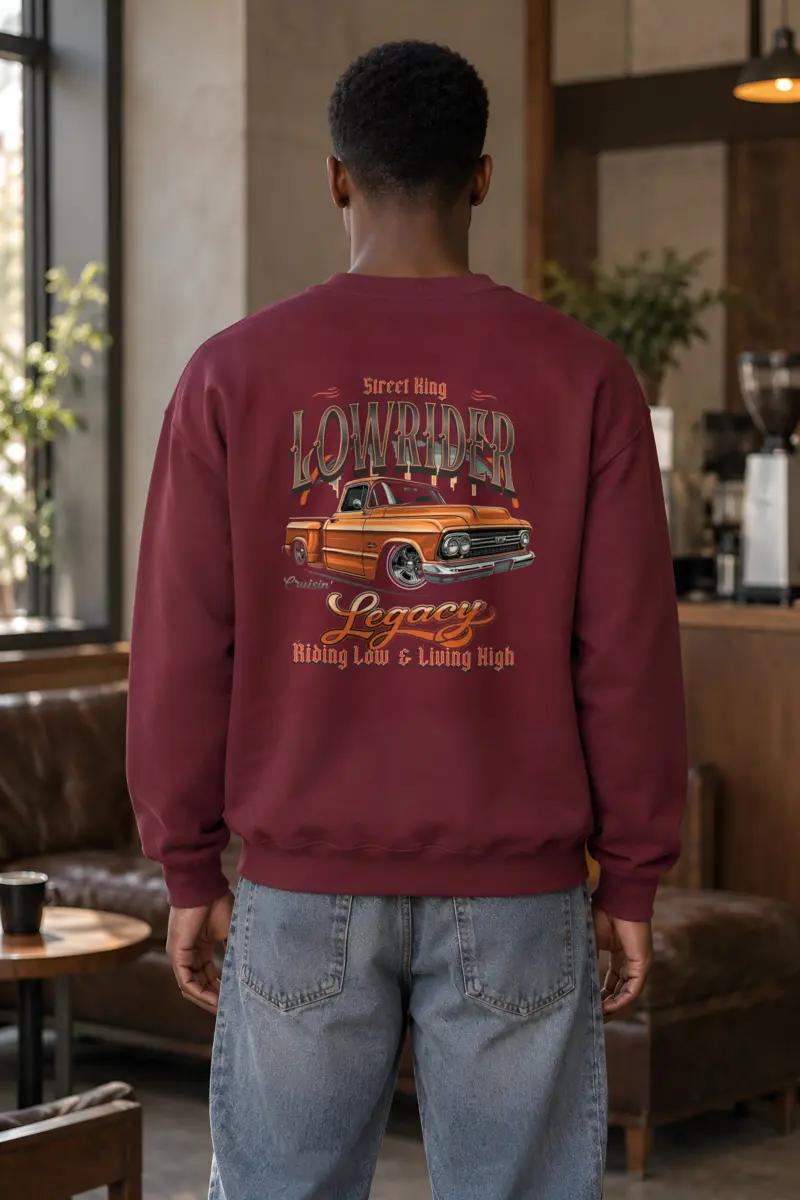 "Street King Lowrider" Heavy Blend Unisex Crewneck Sweatshirt