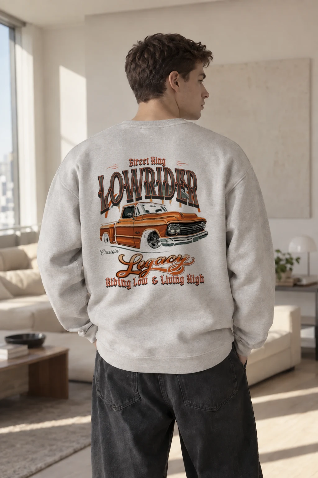 "Street King Lowrider" Heavy Blend Unisex Crewneck Sweatshirt | Gildan 18000