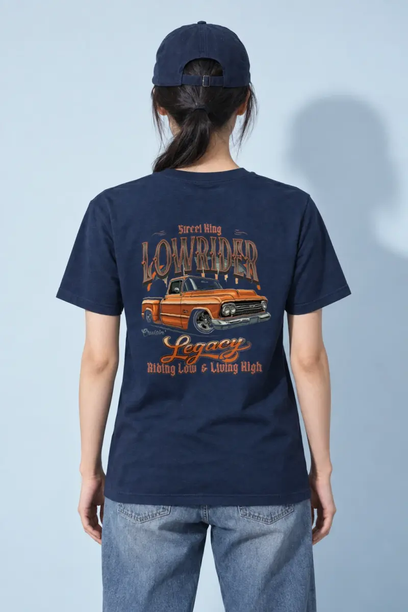 "Street King Lowrider" Heavyweight Unisex Crewneck T-shirt