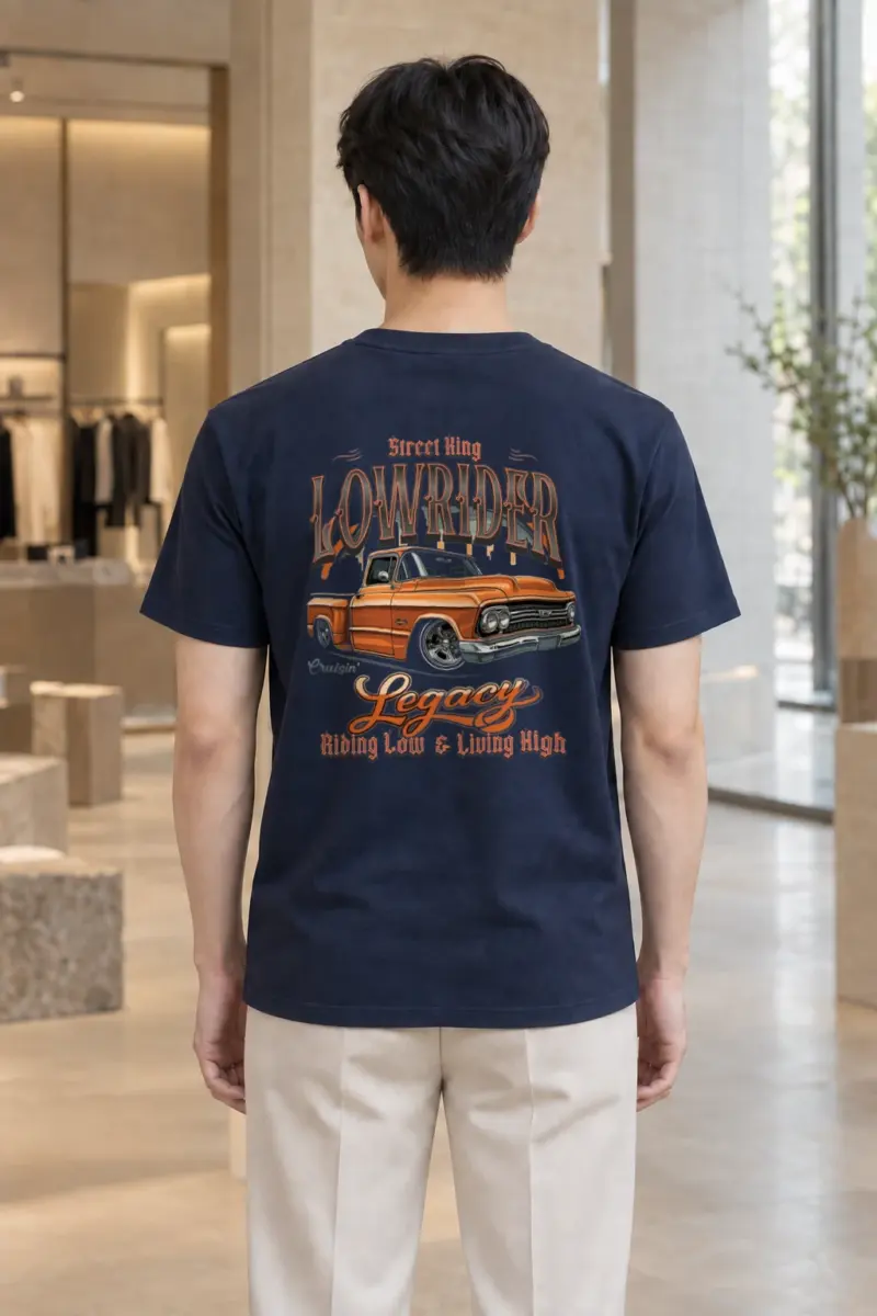 "Street King Lowrider" Heavyweight Unisex Crewneck T-shirt