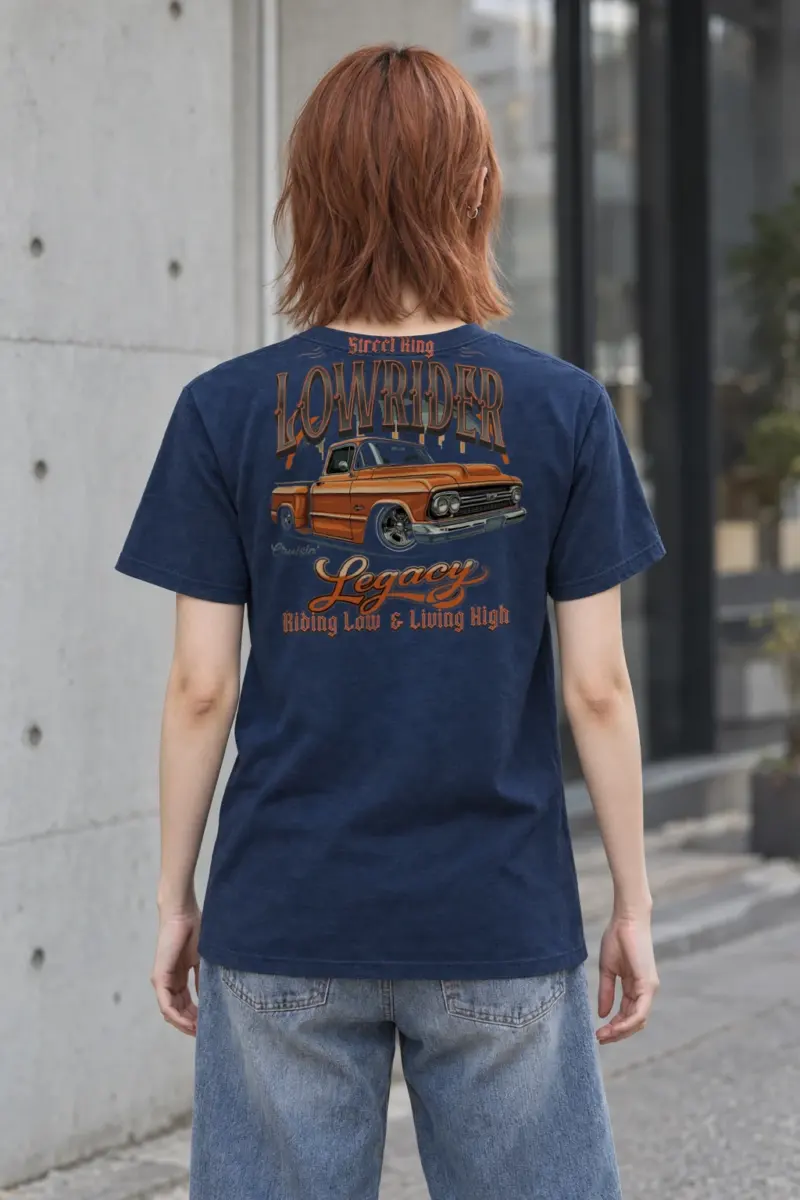"Street King Lowrider" Heavyweight Unisex Crewneck T-shirt