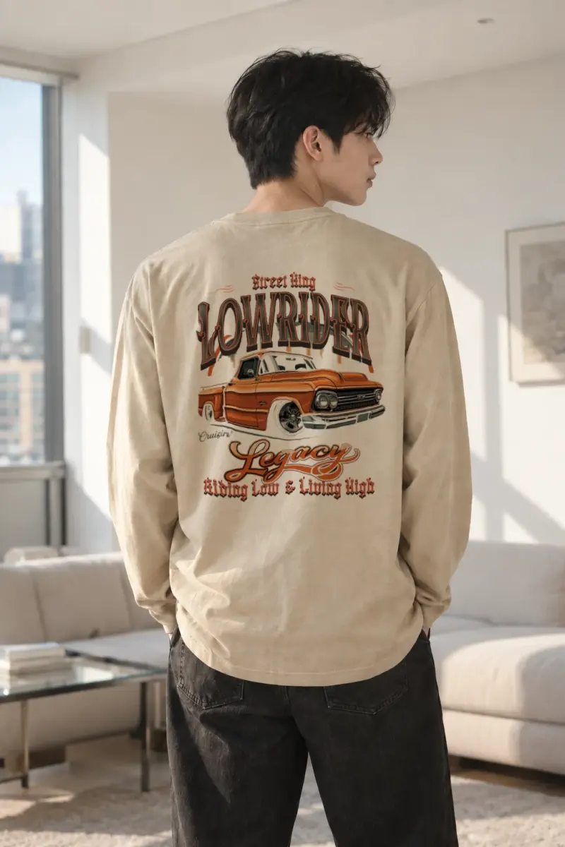 "Street King Lowrider" Unisex Longsleeve T-shirt | Gildan 2400
