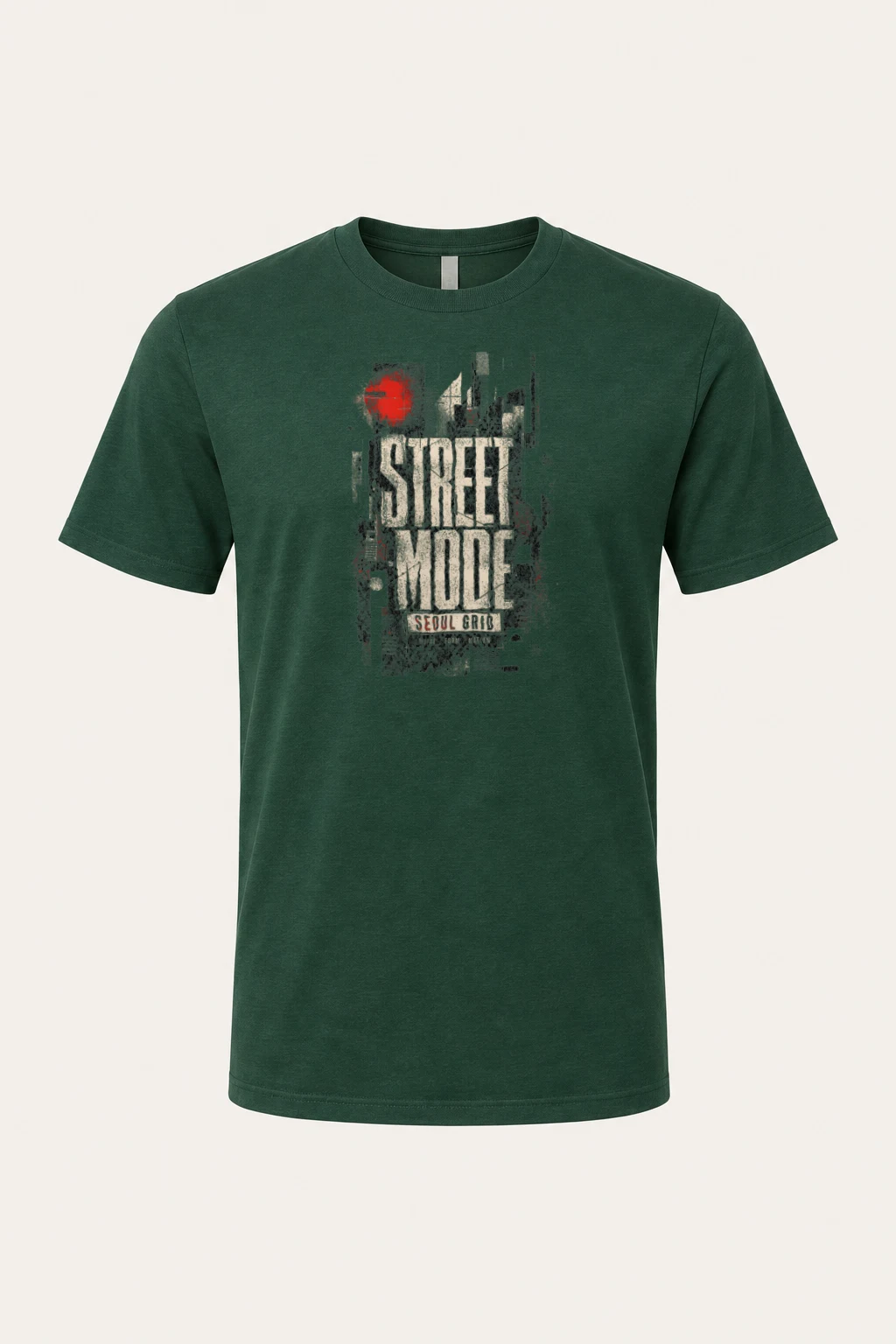 "Street Mode Seoul" Heavyweight Unisex Crewneck T-shirt | Gildan 5000