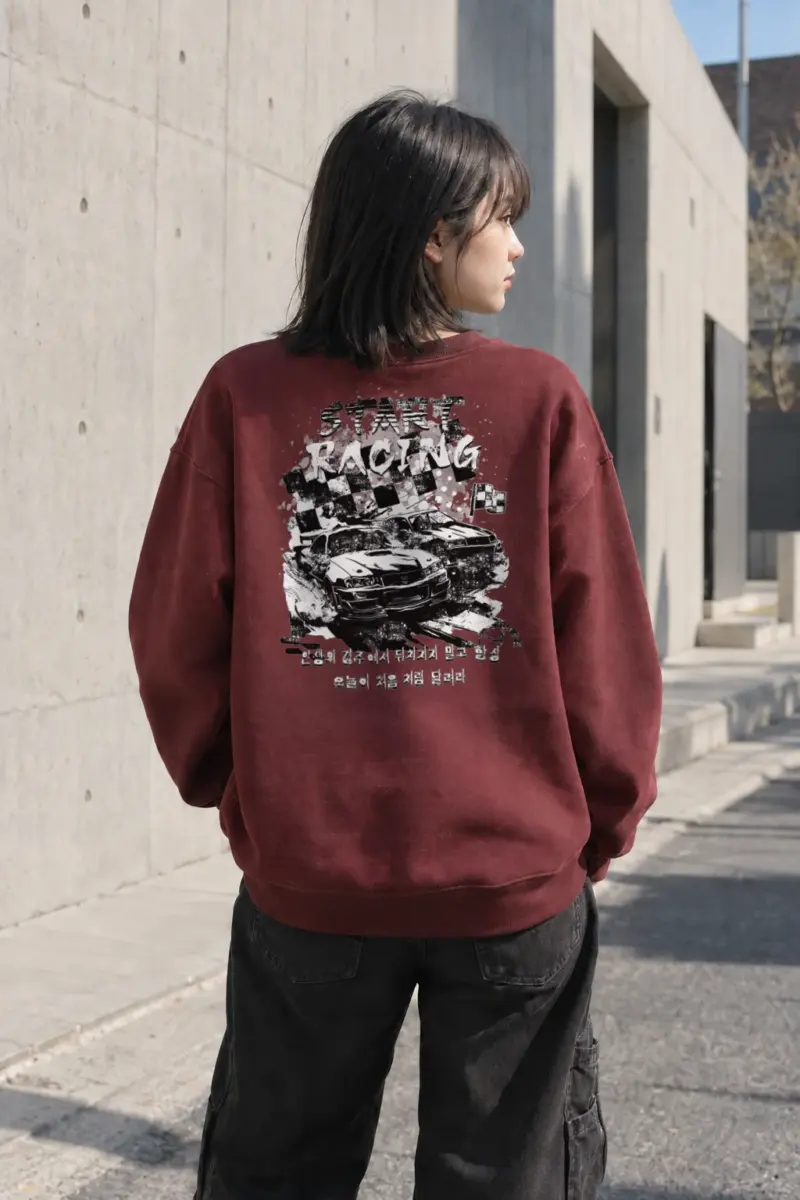 "Street Racing" Heavy Blend Unisex Crewneck Sweatshirt | Gildan 18000