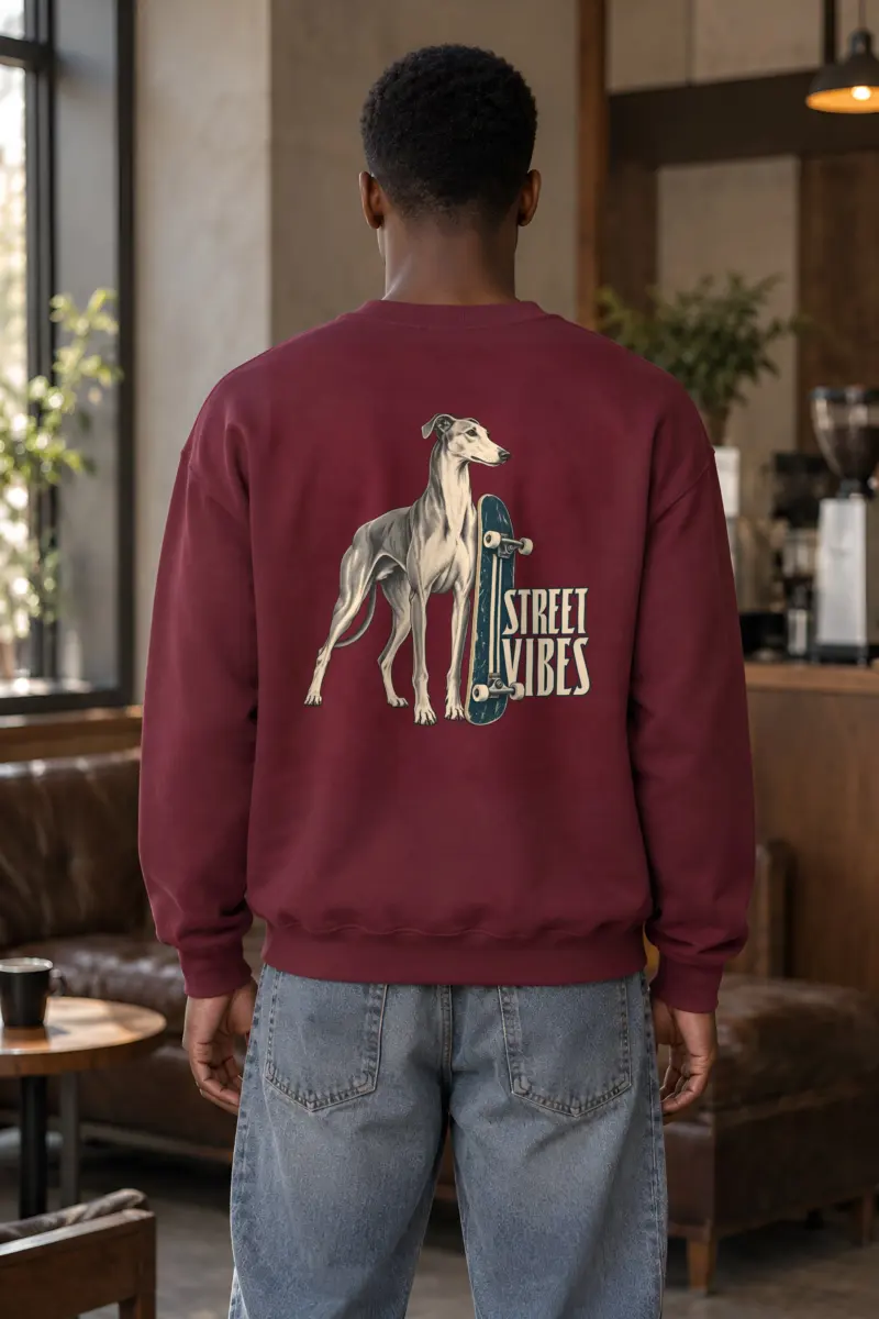 "Street Vibes Greyhound" Heavy Blend Unisex Crewneck Sweatshirt