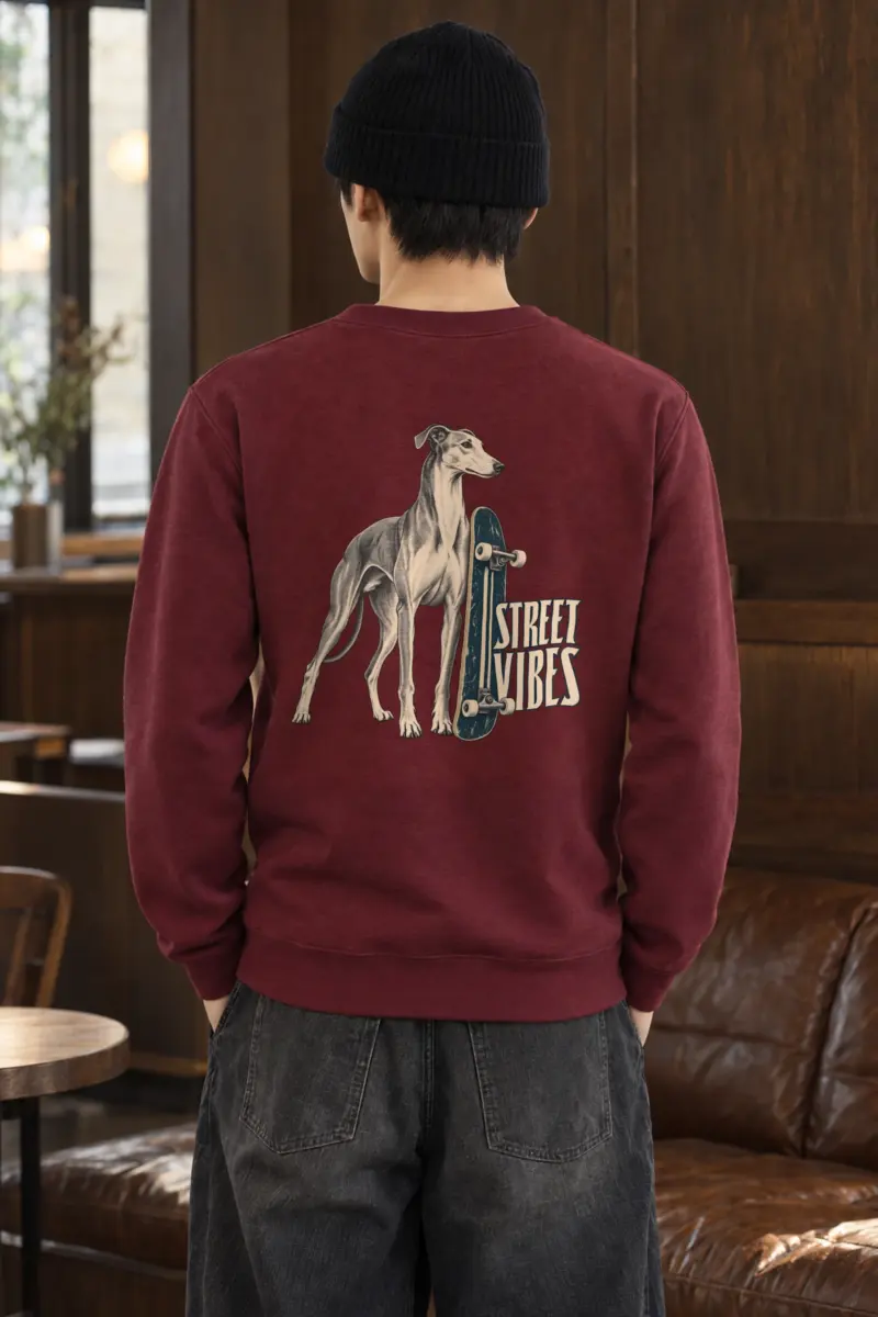 "Street Vibes Greyhound" Heavy Blend Unisex Crewneck Sweatshirt