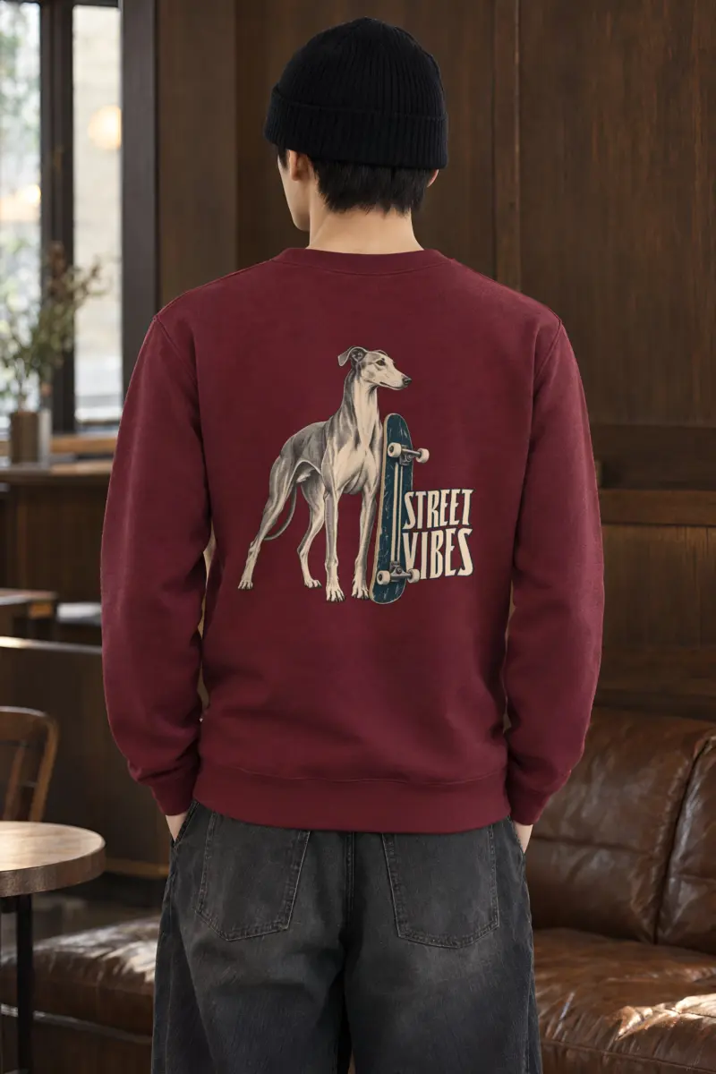 "Street Vibes Greyhound" Heavy Blend Unisex Crewneck Sweatshirt