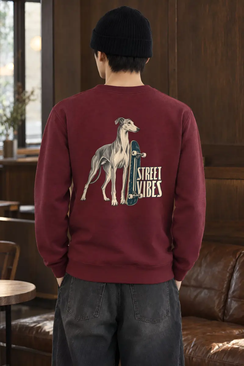 "Street Vibes Greyhound" Heavy Blend Unisex Crewneck Sweatshirt
