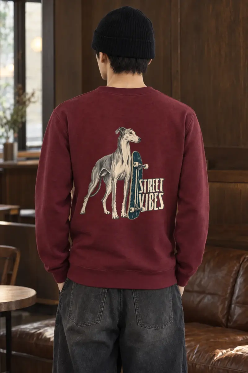 "Street Vibes Greyhound" Heavy Blend Unisex Crewneck Sweatshirt