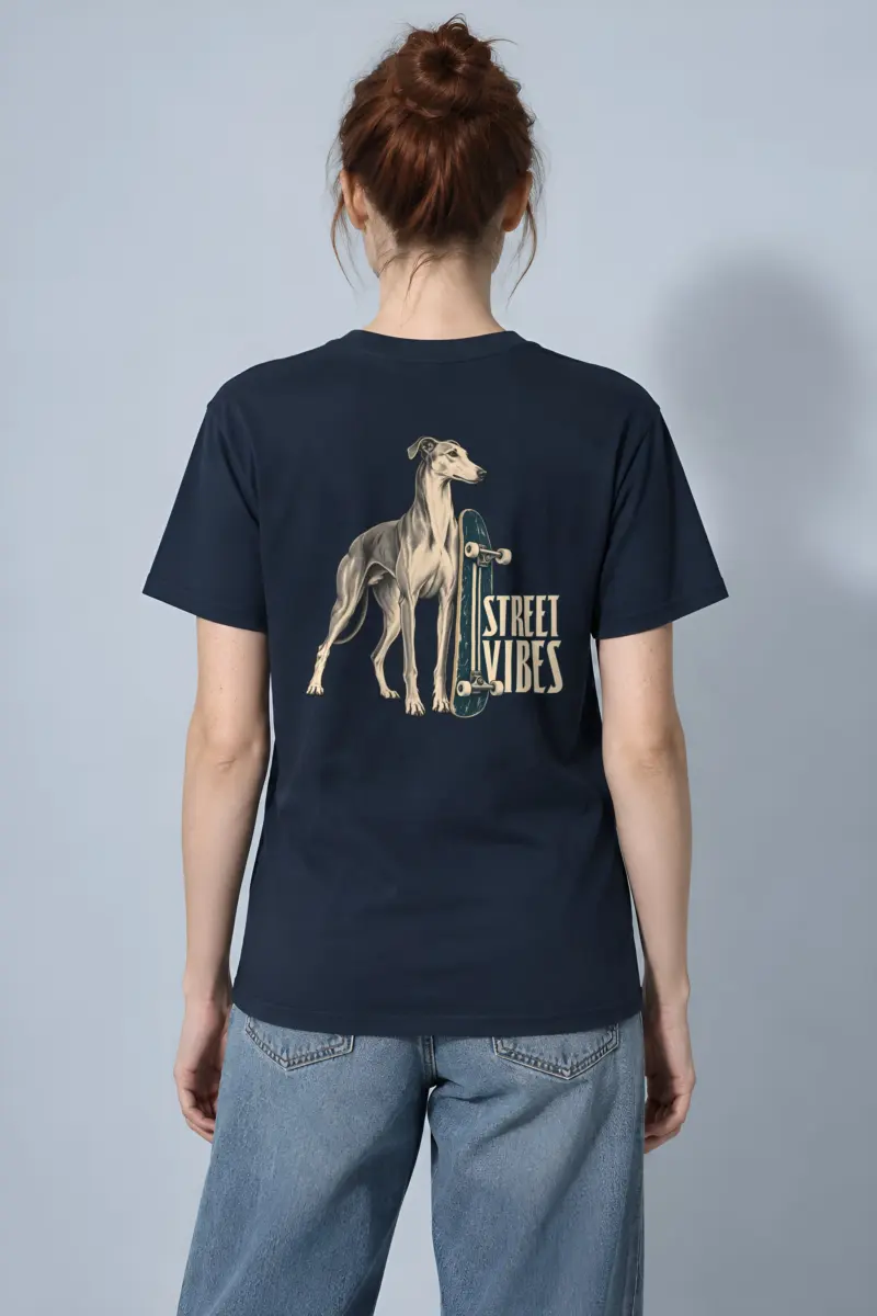"Street Vibes Greyhound" Heavyweight Unisex Crewneck T-shirt