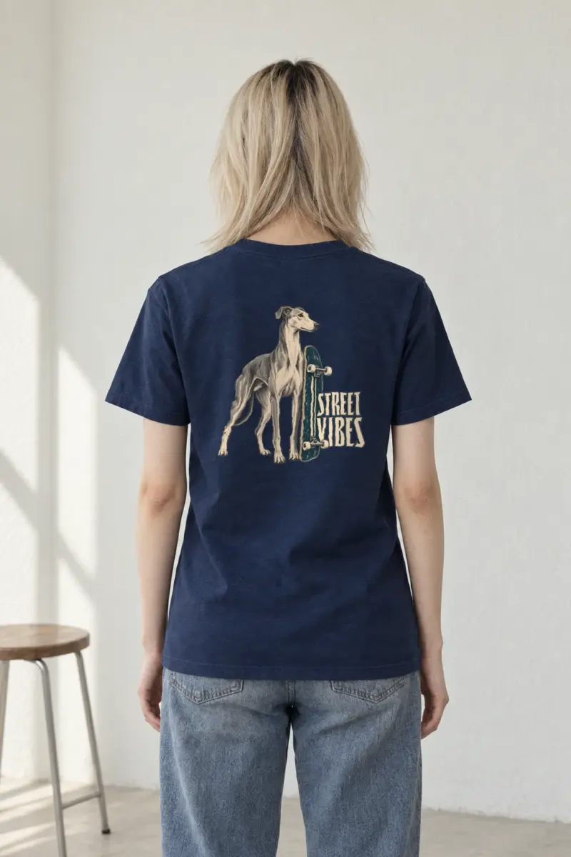 "Street Vibes Greyhound" Heavyweight Unisex Crewneck T-shirt