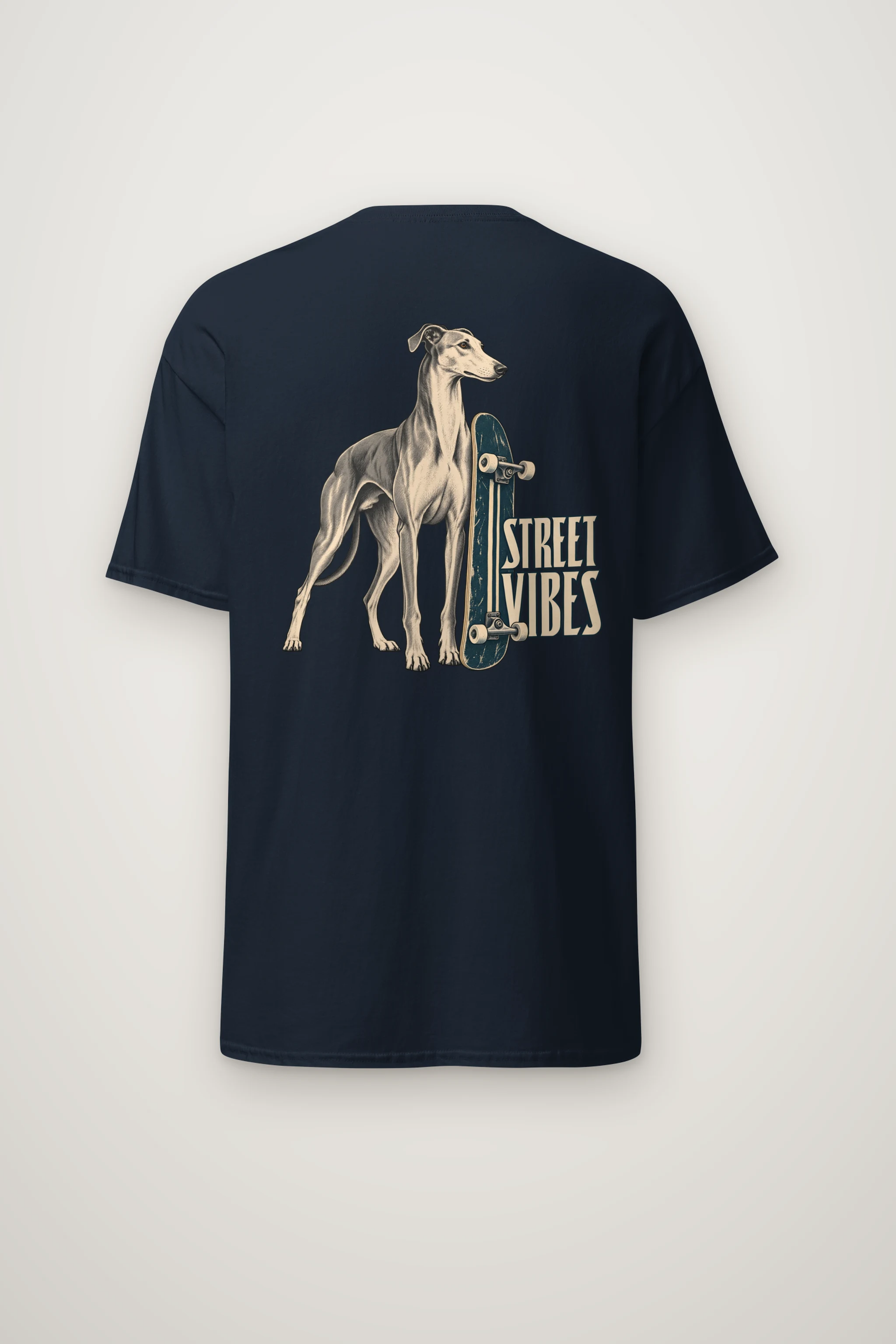 "Street Vibes Greyhound" Heavyweight Unisex Crewneck T-shirt
