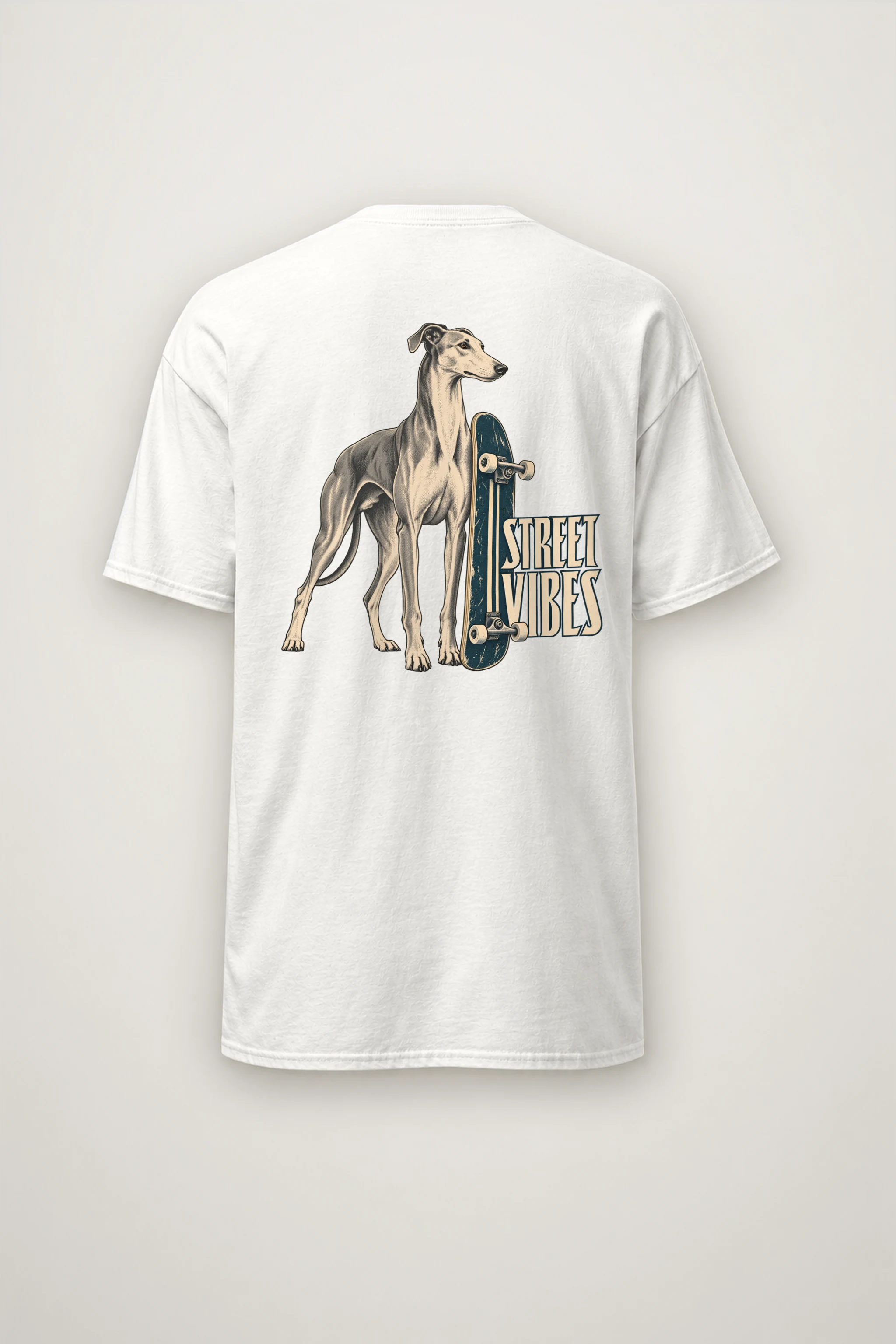 "Street Vibes Greyhound" Heavyweight Unisex Crewneck T-shirt