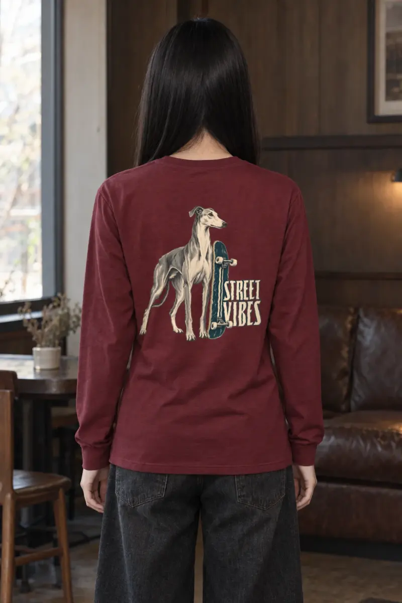 "Street Vibes Greyhound" Unisex Longsleeve T-shirt