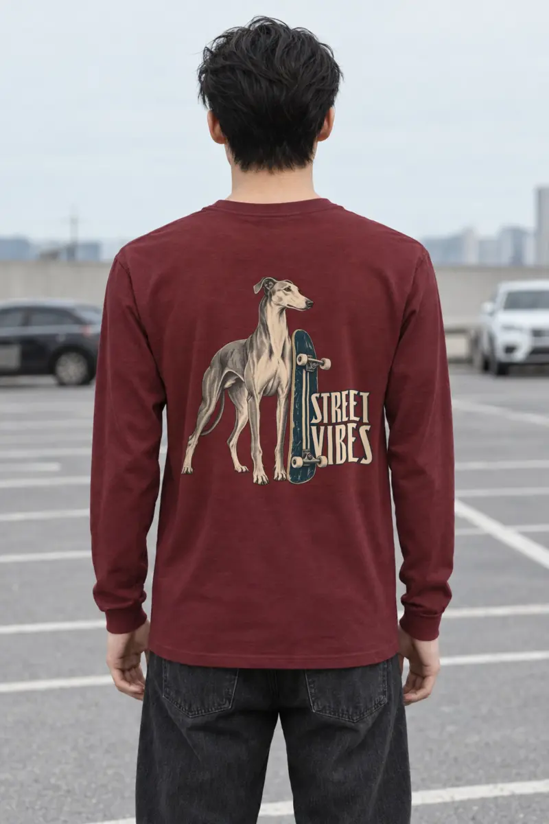 "Street Vibes Greyhound" Unisex Longsleeve T-shirt