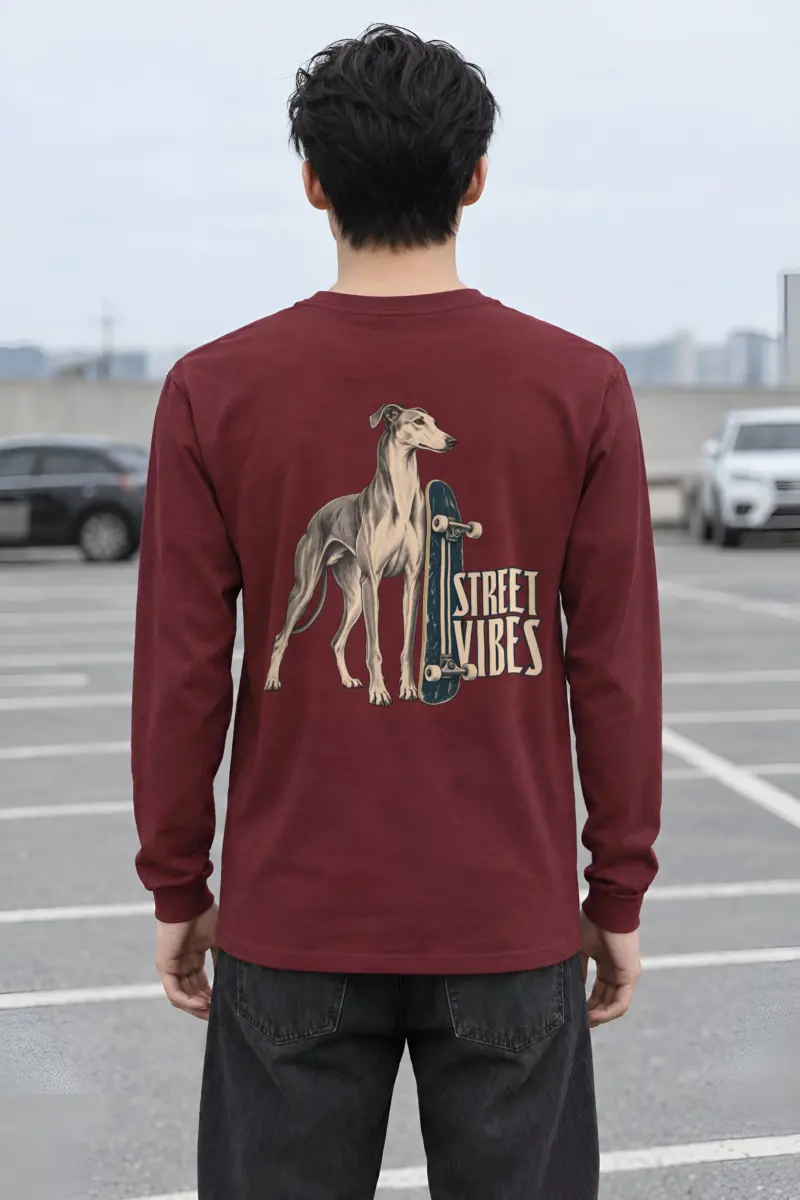 "Street Vibes Greyhound" Unisex Longsleeve T-shirt