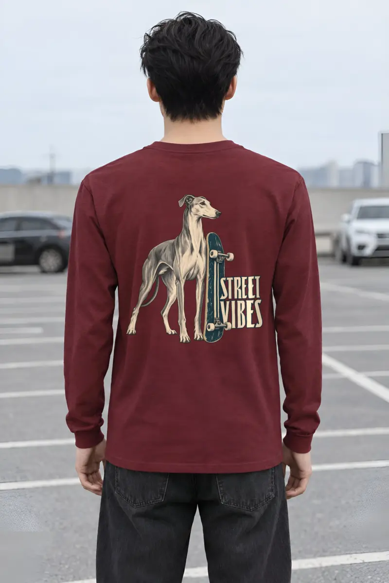 "Street Vibes Greyhound" Unisex Longsleeve T-shirt