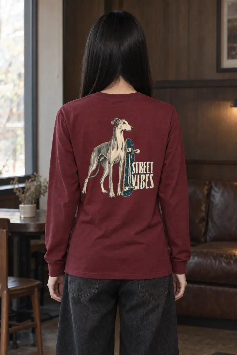 "Street Vibes Greyhound" Unisex Longsleeve T-shirt