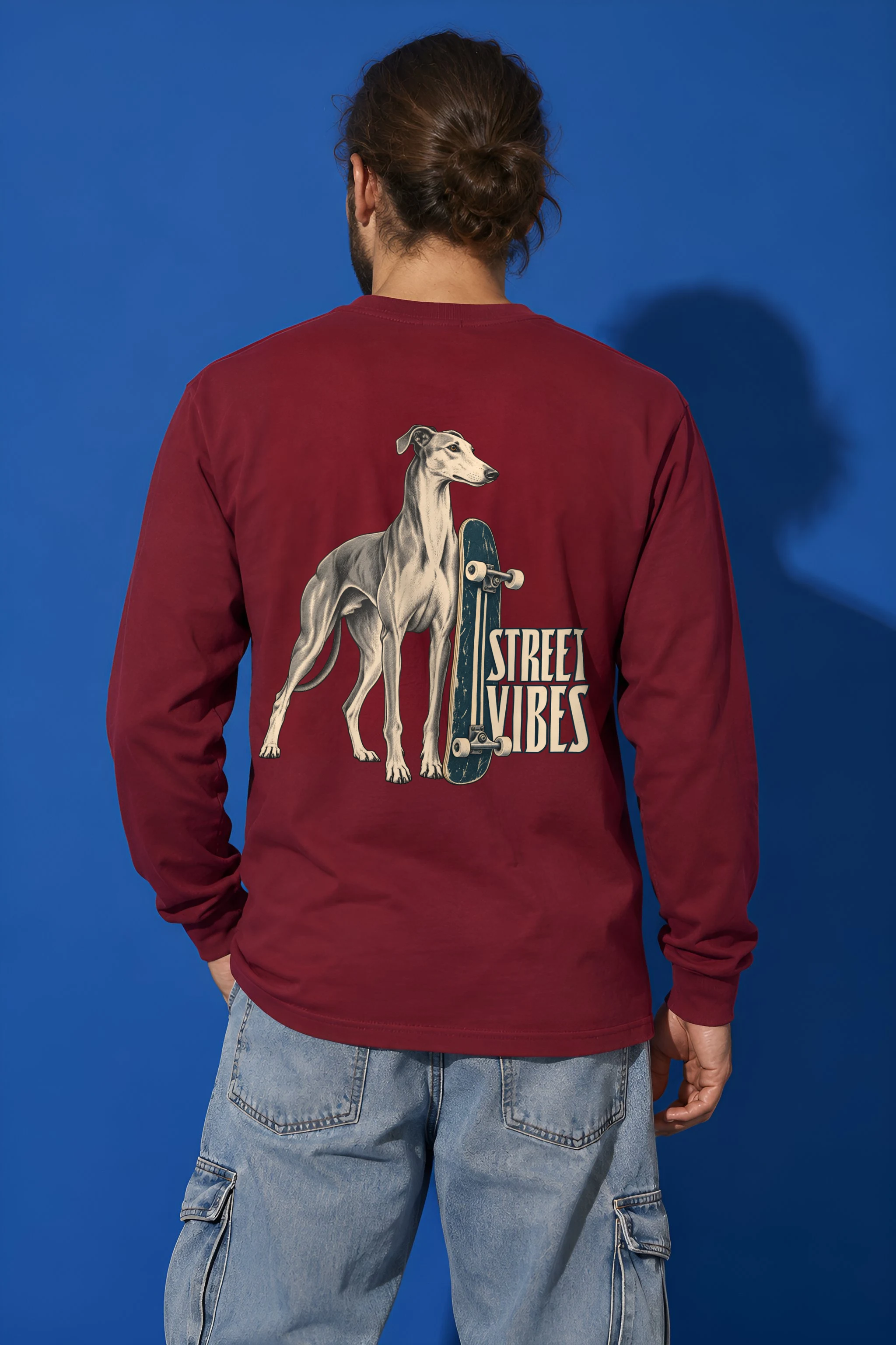 "Street Vibes Greyhound" Unisex Longsleeve T-shirt