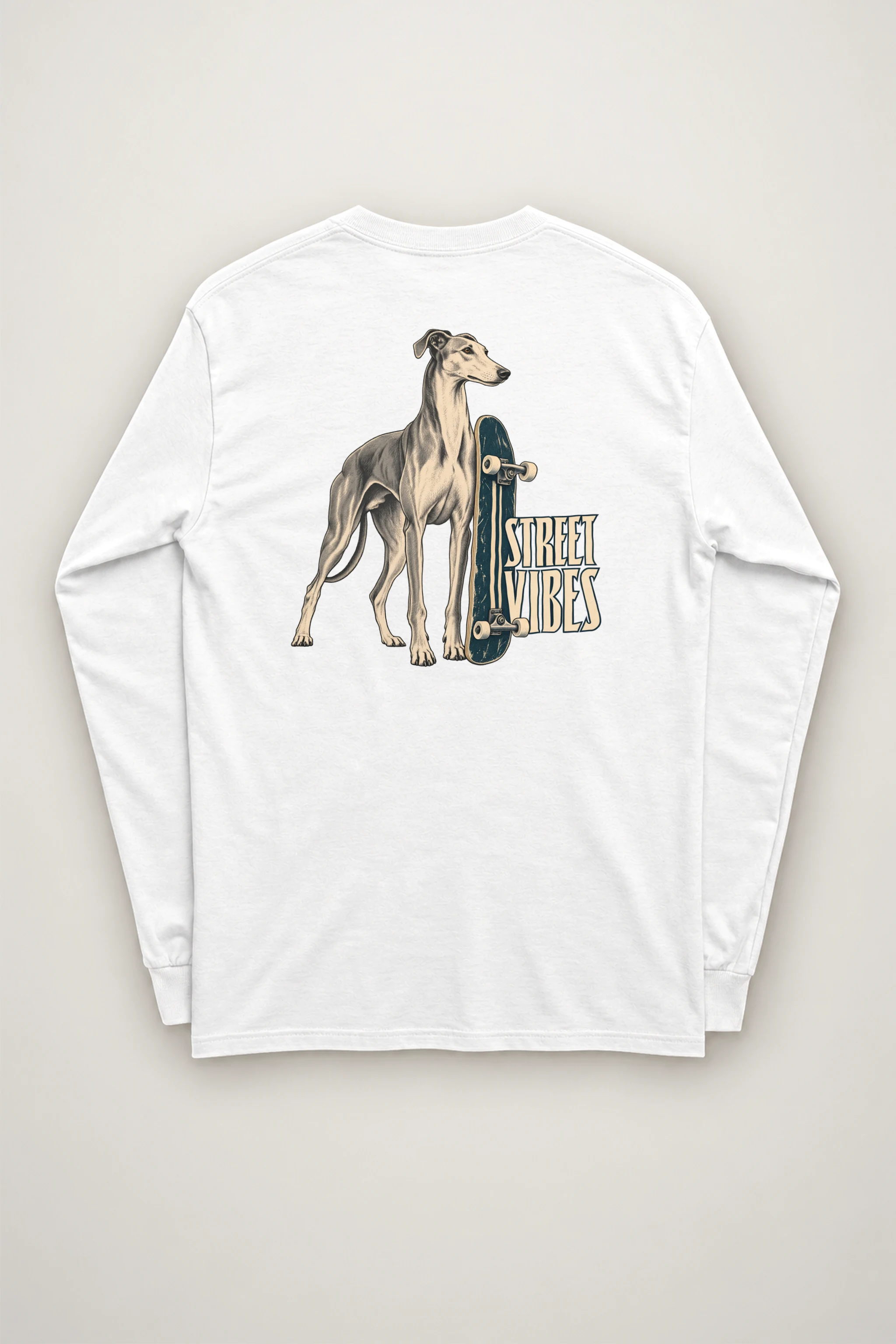 "Street Vibes Greyhound" Unisex Longsleeve T-shirt
