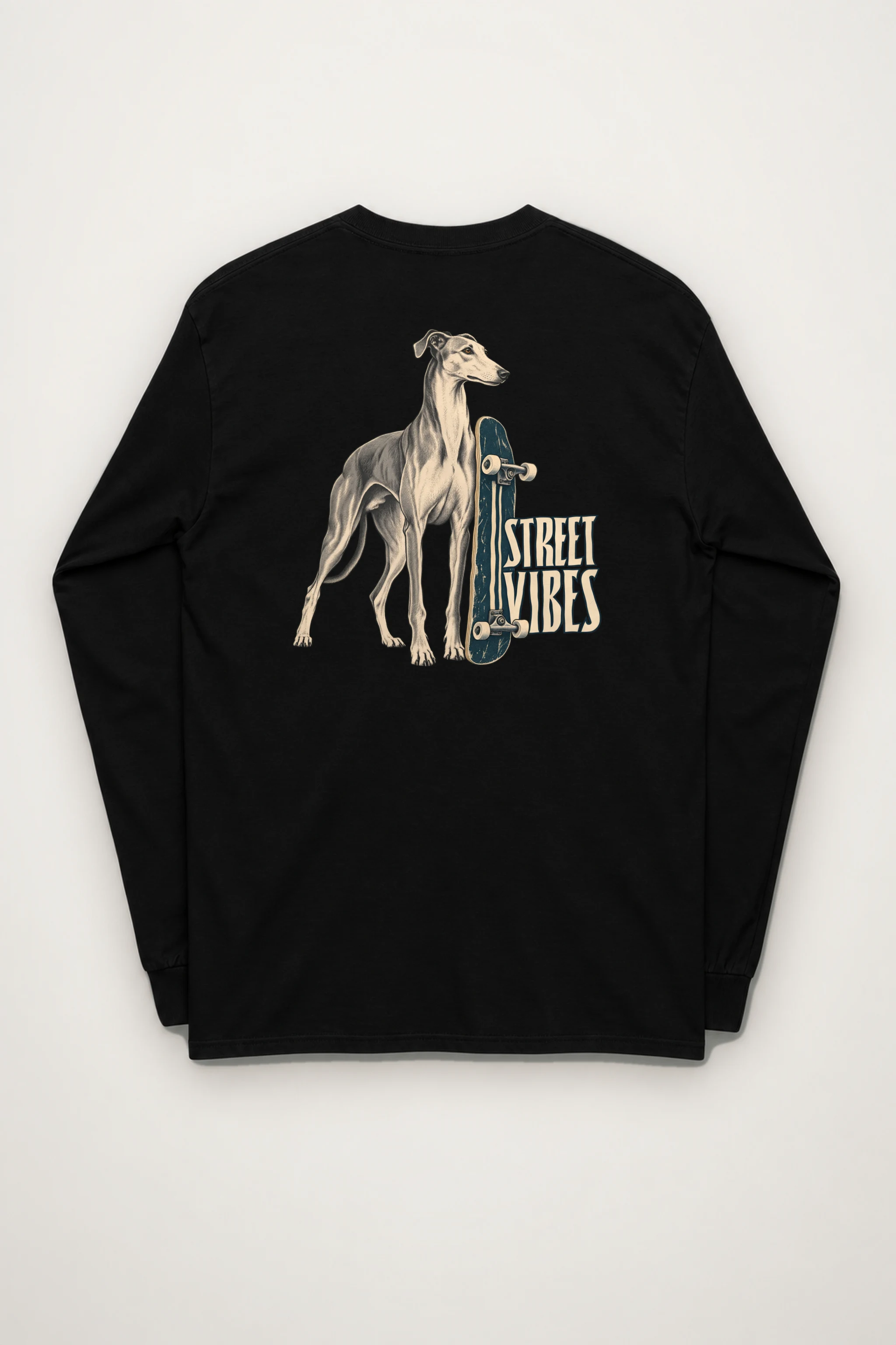 "Street Vibes Greyhound" Unisex Longsleeve T-shirt