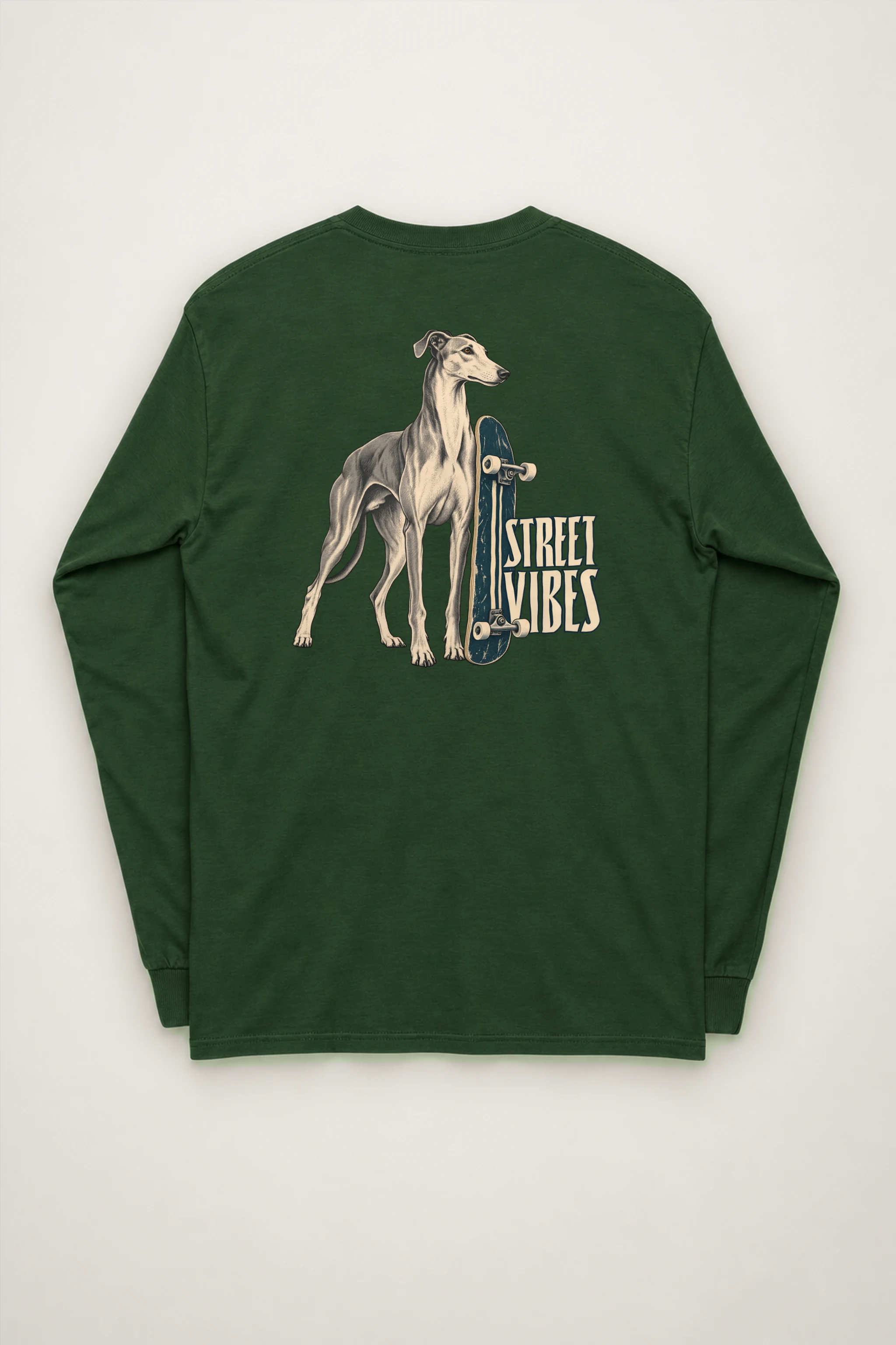 "Street Vibes Greyhound" Unisex Longsleeve T-shirt