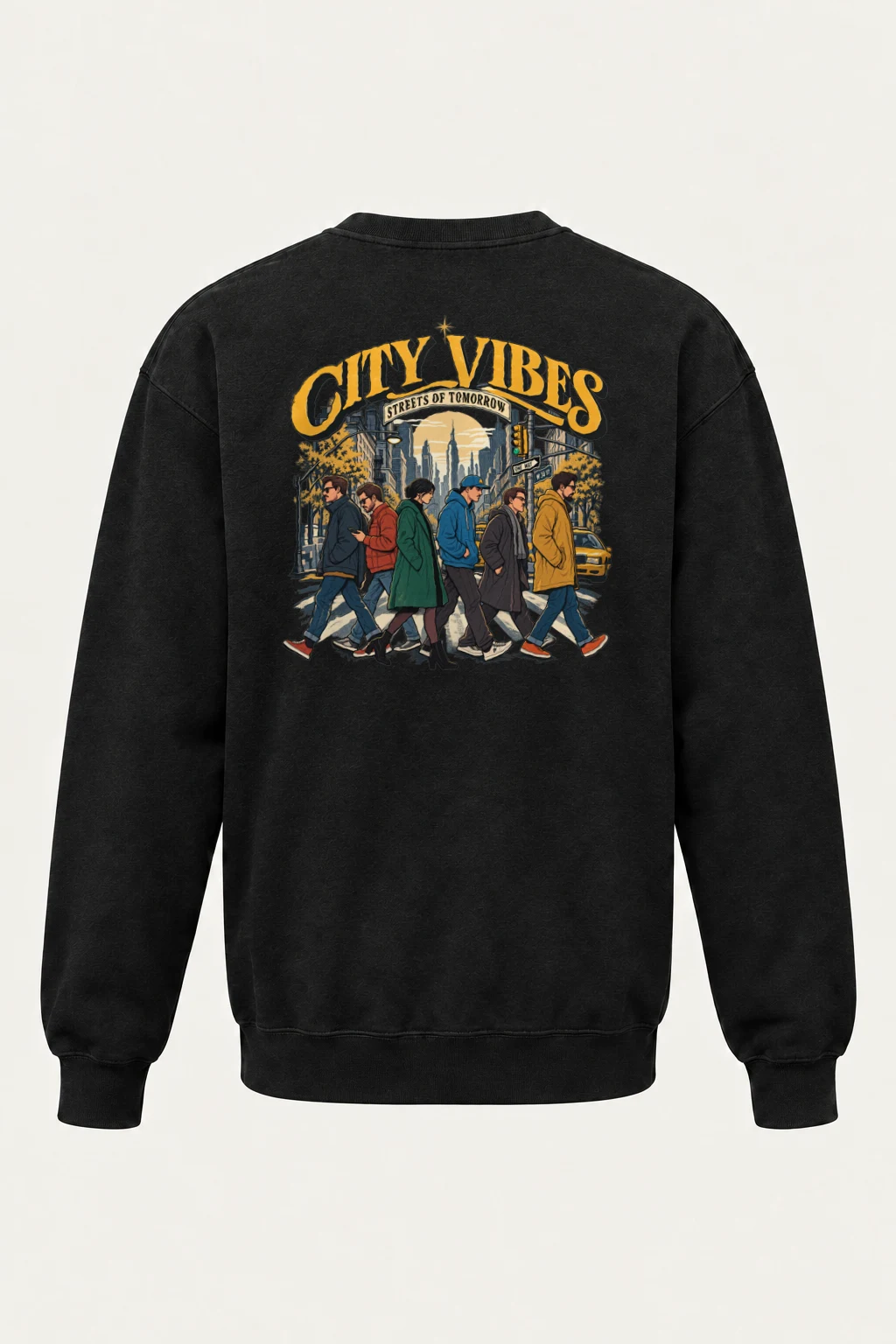 "Streets Of Tomorrow" Heavy Blend Unisex Crewneck Sweatshirt | Gildan 18000