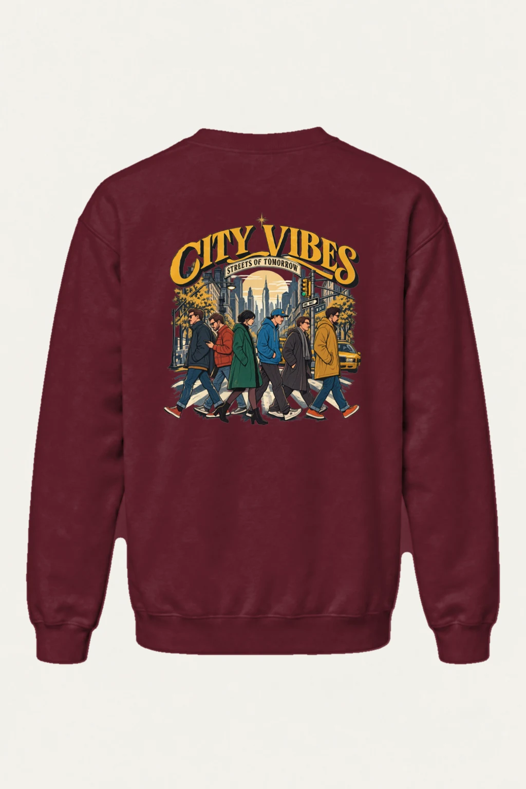 "Streets Of Tomorrow" Heavy Blend Unisex Crewneck Sweatshirt | Gildan 18000