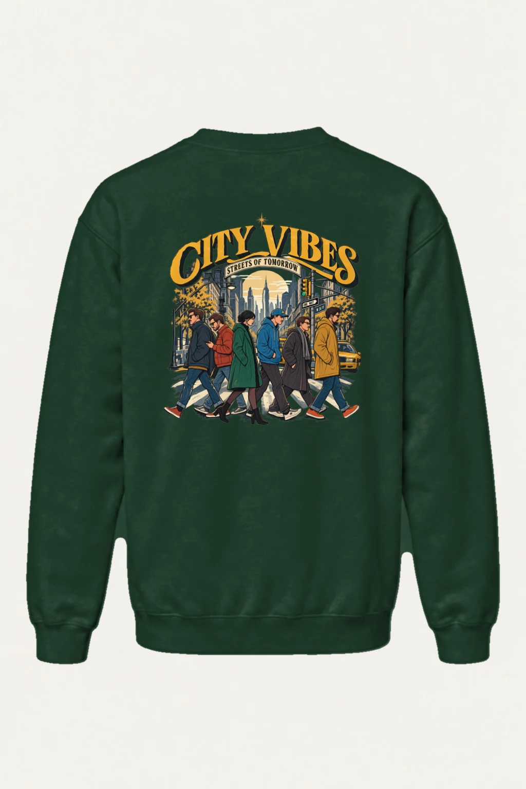 "Streets Of Tomorrow" Heavy Blend Unisex Crewneck Sweatshirt | Gildan 18000