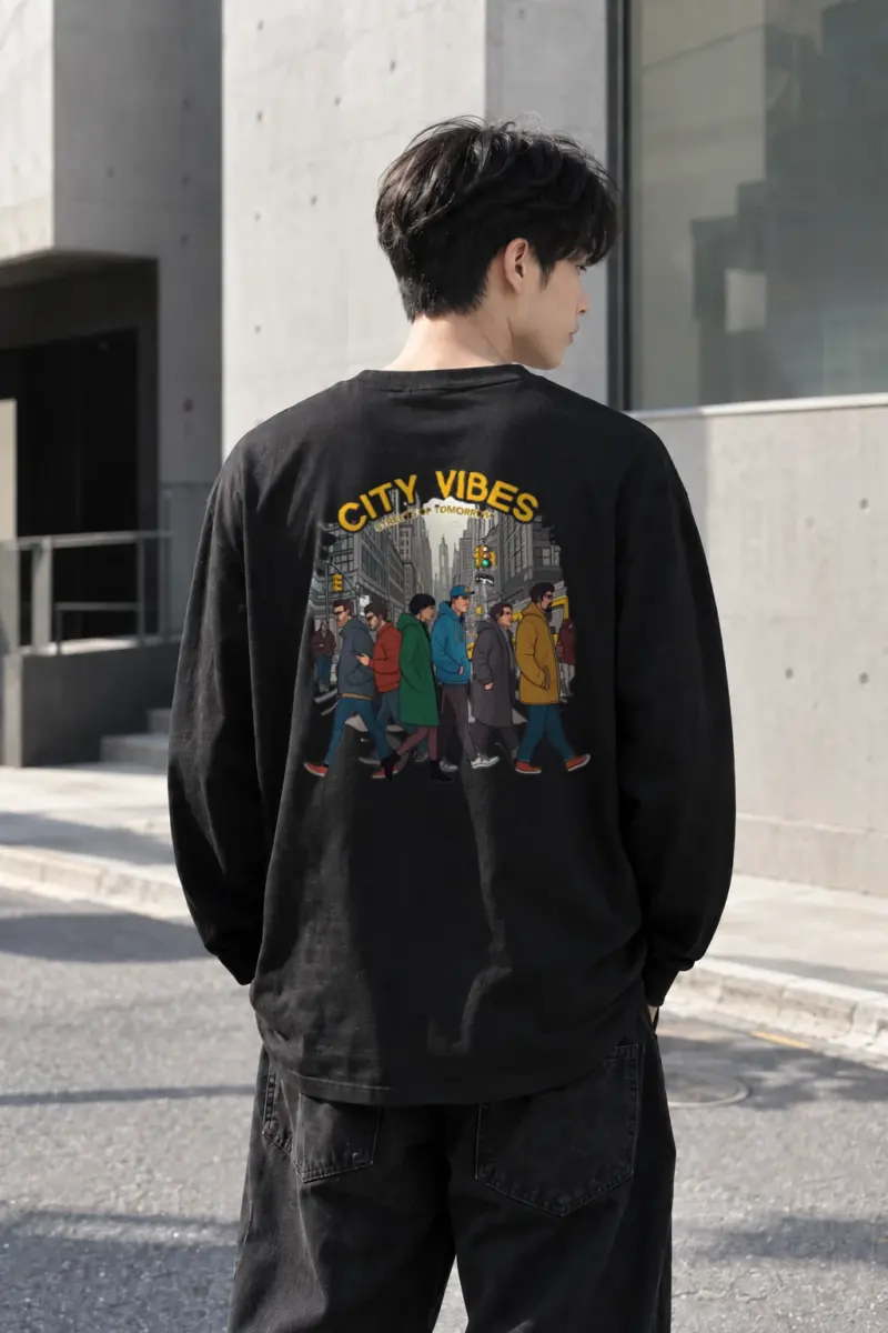 "Streets Of Tomorrow" Unisex Longsleeve T-shirt | Gildan 2400