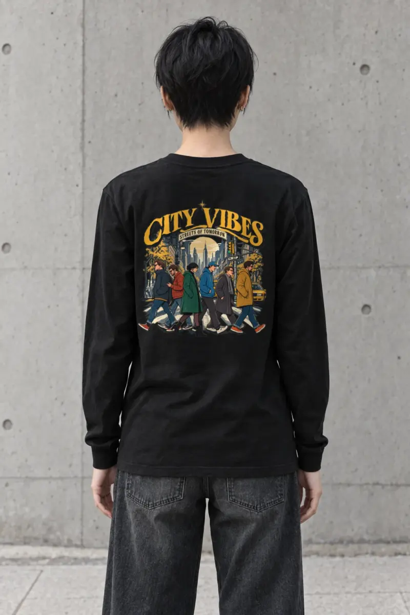 "Streets Of Tomorrow" Unisex Longsleeve T-shirt | Gildan 2400