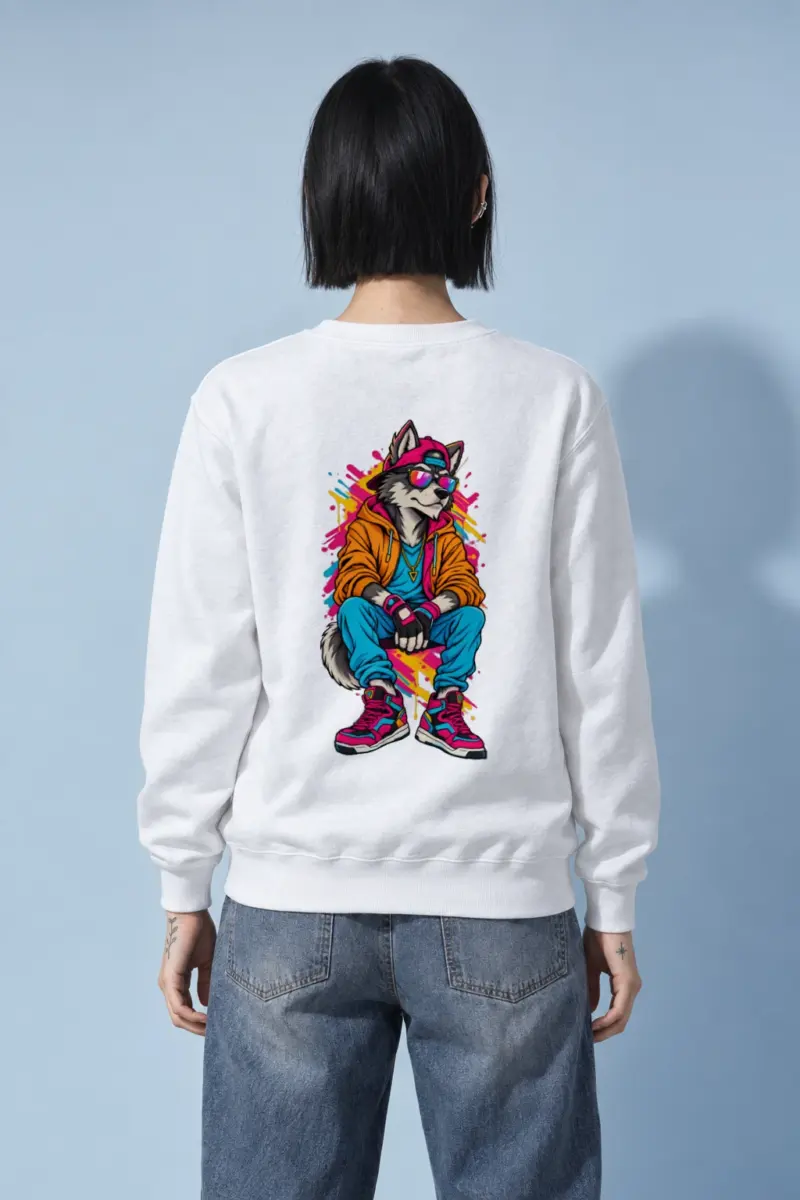 "Streetwear Wolf" Heavy Blend Unisex Crewneck Sweatshirt