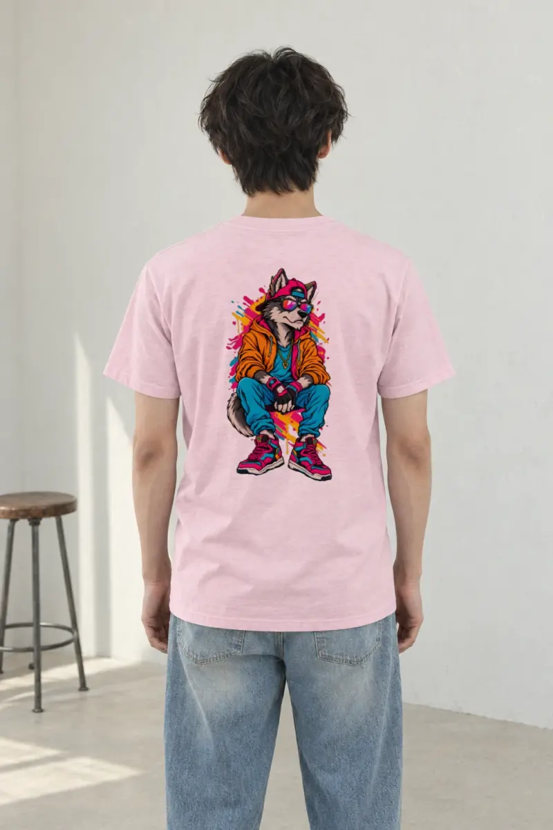 "Streetwear Wolf" Heavyweight Unisex Crewneck T-shirt