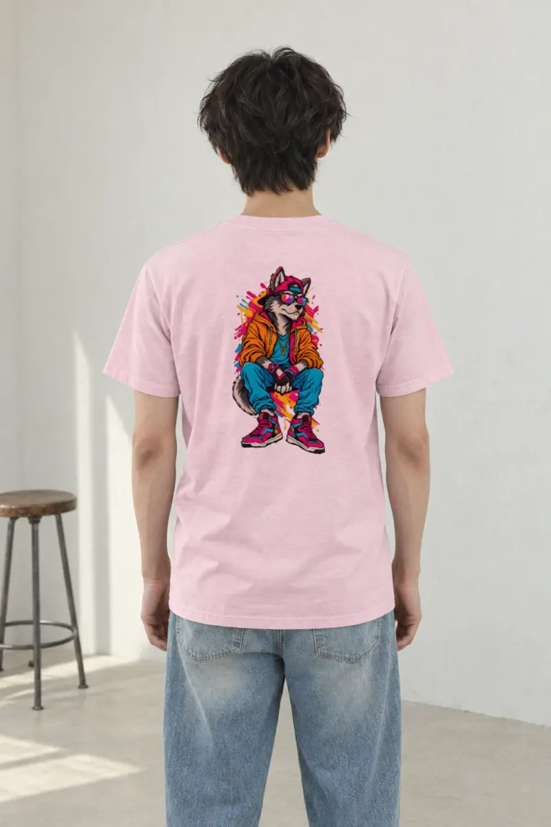 "Streetwear Wolf" Heavyweight Unisex Crewneck T-shirt