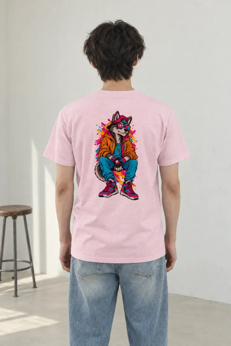 "Streetwear Wolf" Heavyweight Unisex Crewneck T-shirt | Gildan 5000